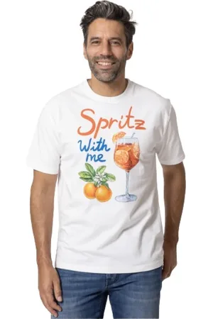MC2 SAINT BARTH Top, Herre, Hvid, L, Spritz With Me T-shirt motiver