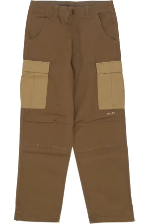 Huf Bukser, Herre, Brun, XS, Bomuld, Ripstop Cargo Bukser med Justerbar Talje
