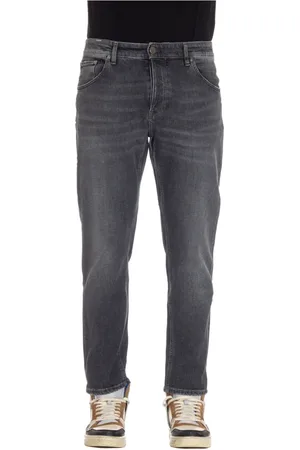 PT Torino Jeans, Herre, Grå, W36, Denim, Grå Denim Carrot Fit Jeans