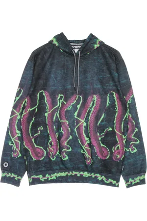 Octopus Sweathshirts & Hoodies, Herre, Flerfarvet, M, Bomuld, Sort letvægts hættetrøje