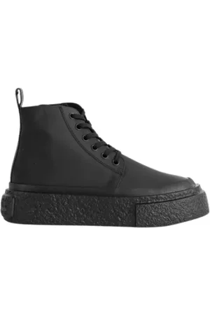 Maison Margiela Sko, Dame, Sort, 41 EU, Læder, Læder Snøresko Ankelhøjde