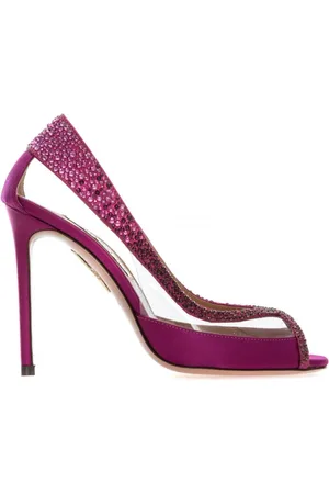 Aquazzura Sko, Dame, Lyserød, 38 1/2 EU, Uld, Stilfulde Sommer Sandaler til Kvinder