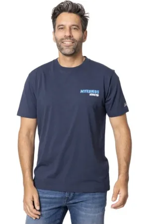 MC2 SAINT BARTH Top, Herre, Blå, XL, Bomuld, Blå Marine Mykonos T-shirt