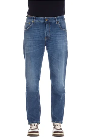 PT Torino Jeans, Herre, Blå, W35, Denim, Carrot Fit Denim Jeans