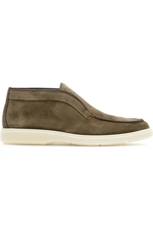 santoni Sko, Herre, Grøn, 40 1/2 EU, Uld, Stilfulde ankelstøvler