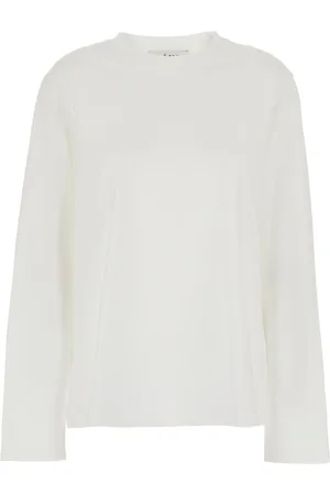 Rohe Top, Dame, Hvid, M, Hvid Sweater Langærmet T-shirt