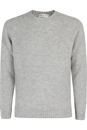 FILIPPO DE LAURENTIIS Strik, Herre, Grå, 2XL, Uld, Hammer Skulder Krave Halskæde