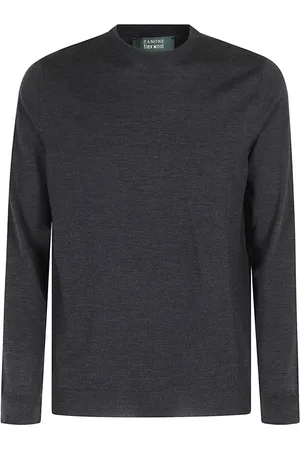 ZANONE Strik, Herre, Grå, M, Uld, Flexwool Crewneck Sweater