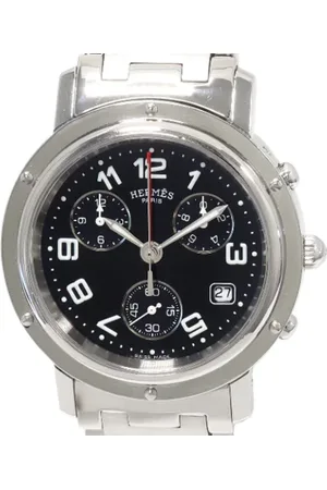 Hermès Pre-owned, Herre, Sort, ONE SIZE, Tyl, Pre-owned Metal watches