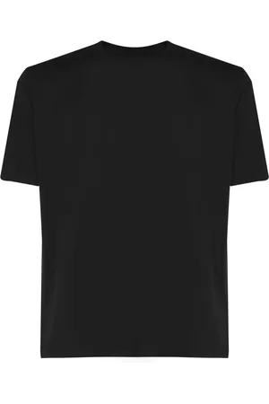 Giuliano Galiano Top, Herre, Sort, 3XL, Sort rundhalset T-shirt lavet i Italien