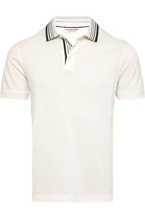 Orlebar Brown Top, Herre, , L, Klassisk Polo Skjorte i Hvid Sand