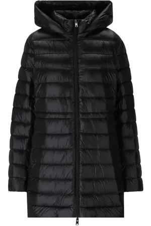 Woolrich Frakke, Dame, Sort, S, Uld, Lang Militærjakke med Aftagelig Quiltet Inderjakke