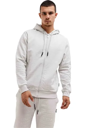 Carlo Colucci Sweathshirts & Hoodies, Herre, Grå, M, Bomuld, Herre Grå Hættetrøje Tracksuit