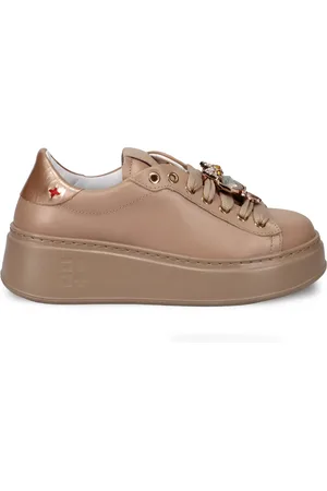 Gio+ Sko, Dame, , 36 EU, Læder, Læder Sneakers med Lamineret Detalje