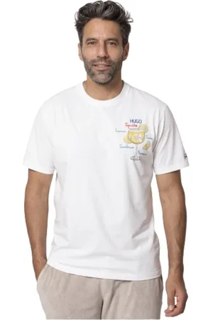 MC2 SAINT BARTH Top, Herre, Hvid, M, Bomuld, Hvid Broderet T-shirt