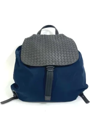 Bottega Veneta Pre-owned, Herre, Blå, ONE SIZE, Uld, Pre-owned Stof skuldertasker