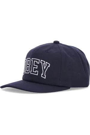 Obey Tilbehør, unisex, Blå, ONE SIZE, Uld, Klassisk Marineblå Snapback Kasket