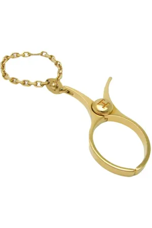 Hermès Pre-owned, Herre, Gul, ONE SIZE, Tyl, Pre-owned Metal ngleholdere