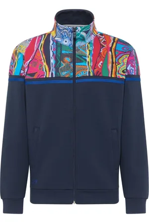Carlo Colucci Sweathshirts & Hoodies, Herre, Blå, S, Urban Tracksuit Jacket
