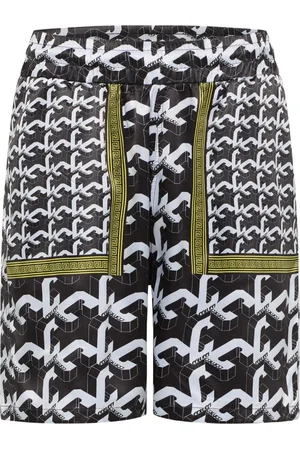 Carlo Colucci Shorts, Herre, Flerfarvet, S, Grænse Print Shorts
