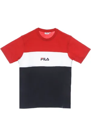 Fila Top, Herre, Flerfarvet, XS, Bomuld, Farveblok T-shirt Sort/Rød/Hvid