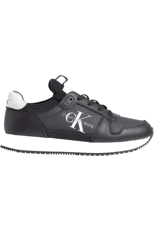 Calvin Klein Sko, Dame, Sort, 37 EU, Sorte Afslappede Syntetiske Damesneakers