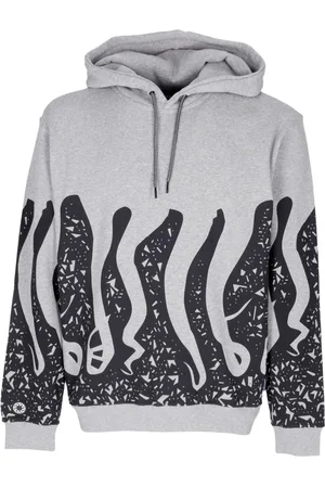 Octopus Sweathshirts & Hoodies, Herre, Grå, XS, Bomuld, Stempel Hættetrøje Lysegrå