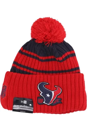New Era Tilbehør, Herre, Rød, ONE SIZE, Uld, Houston Texans Pom Pom Beanie Hat