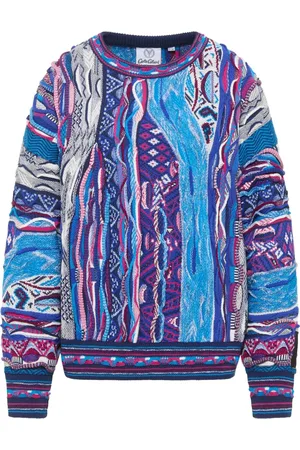 Carlo Colucci Strik, Dame, Flerfarvet, S, Tyl, Oversize Striktrøje
