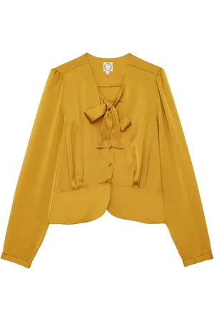 Inès de la Fressange Bluser & Skjorter, Dame, Gul, L, Uld, Emeline TOP