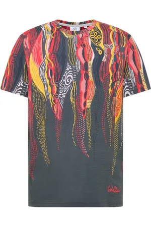 Carlo Colucci Top, Herre, Flerfarvet, M, Pixel Strik T-Shirt