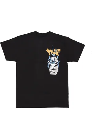 Huf Top, Herre, Sort, XL, Bomuld, Sort Herre Tee Kort Ærme