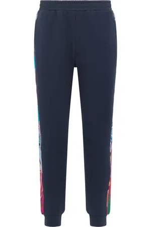 Carlo Colucci Bukser, Herre, Blå, XL, Vibrant Tracksuit Bukser med Piping
