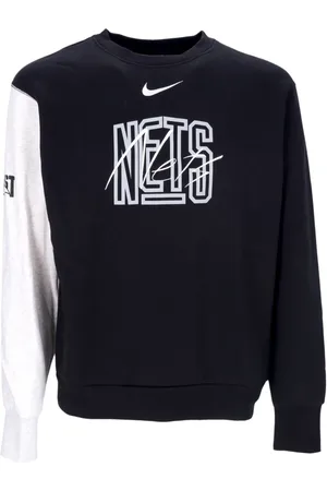 Nike Sport, Herre, Sort, XL, Bomuld, Brooklyn Nets Crewneck Sweatshirt