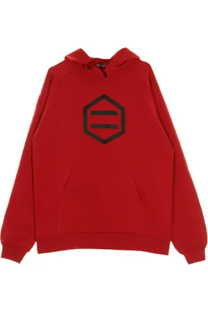 DOLLY NOIRE Sweathshirts & Hoodies, Herre, Rød, XL, Uld, Hexagon Flame Hættetrøje til Mænd