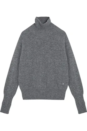 Victoria Beckham Strik, Dame, Grå, M, Uld, Trøje med Sweetheart Halsudskæring