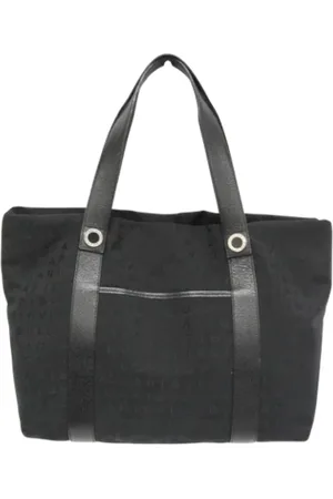 Bvlgari Pre-owned, Dame, Sort, ONE SIZE, Uld, Pre-owned Canvas skuldertasker