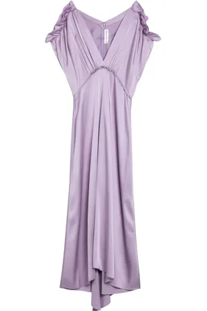 Victoria Beckham Kjole, Dame, Lilla, 2XS, Midi Kjole til Kvinder