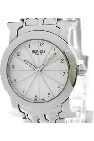 Hermès Pre-owned, Dame, Grå, ONE SIZE, Pre-owned Rustfrit stal watches