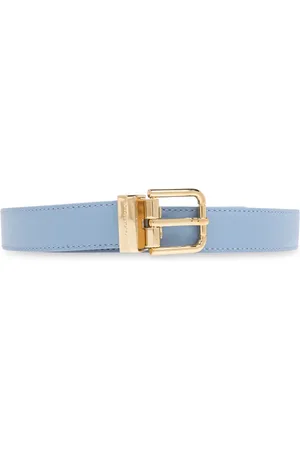 Dolce & Gabbana Tilbehør, Dame, Blå, 75 CM, Læder, Læderbælte
