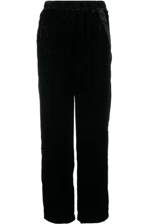 Gold Hawk Bukser, Dame, Sort, S, Sort Velvet Straight Leg Bukser