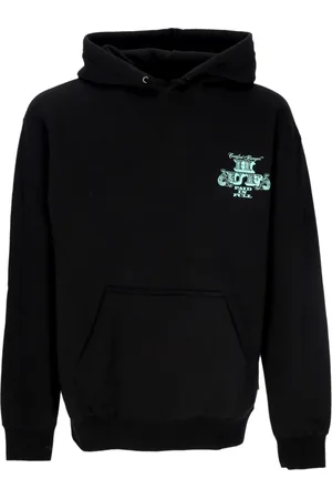 Huf Sweathshirts & Hoodies, Herre, Sort, XL, Uld, Sort hættetrøje med fuldt betalt print