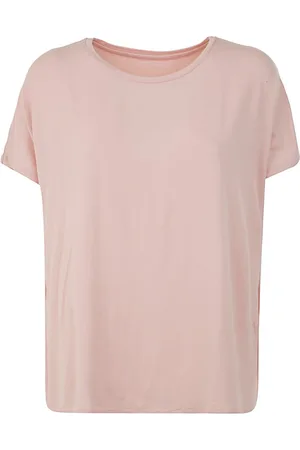 Majestic Top, Dame, Lyserød, XL, Uld, Marshmallow Rund Hals T-shirt