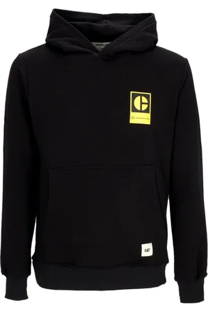 Caterpillar Sweathshirts & Hoodies, Herre, Sort, S, Bomuld, Let Hættetrøje med Blok C