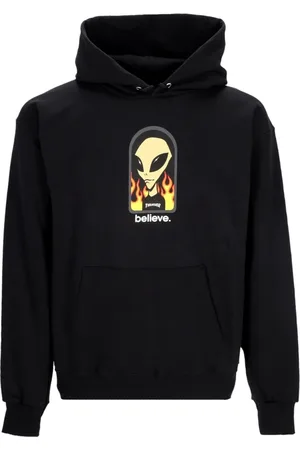 Thrasher Sweathshirts & Hoodies, Herre, Sort, L, Bomuld, Believe Hoodie med Justerbar Hætte
