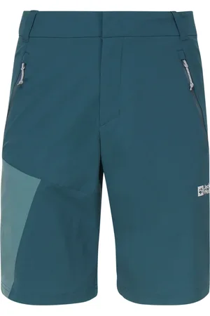 Jack Wolfskin Sport, Herre, Grøn, M, Nylon, Sporty Teal Nylon Shorts med Lommer