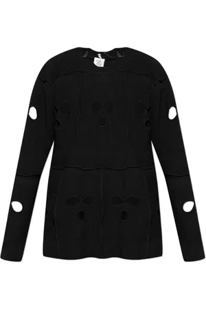 Vetements Strik, Herre, Sort, S, Uld, Uld sweater