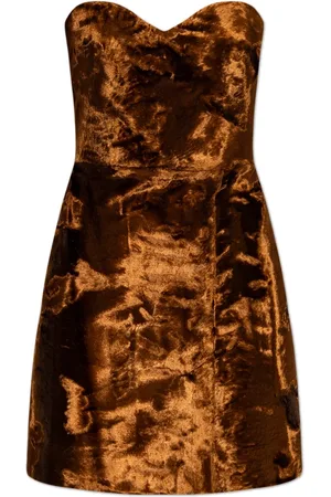 Alexander McQueen Kjole, Dame, Brun, 2XS, Uld, Fløjl kjole