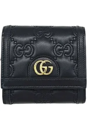 Gucci Pre-owned, unisex, Sort, ONE SIZE, Tyl, Pre-owned Laeder punge