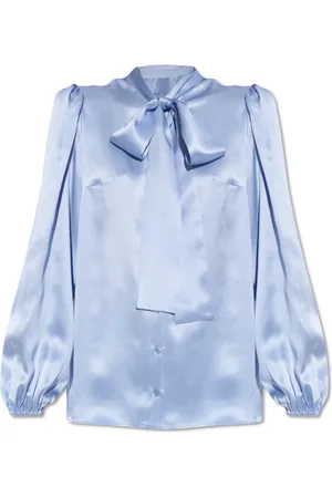 Dolce & Gabbana Bluser & Skjorter, Dame, Blå, M, Tyl, Silkeskjorte
